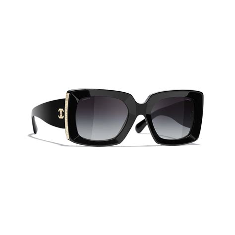 chanel rectangular signature sunglasses|chanel rectangle sunglasses ch5435.